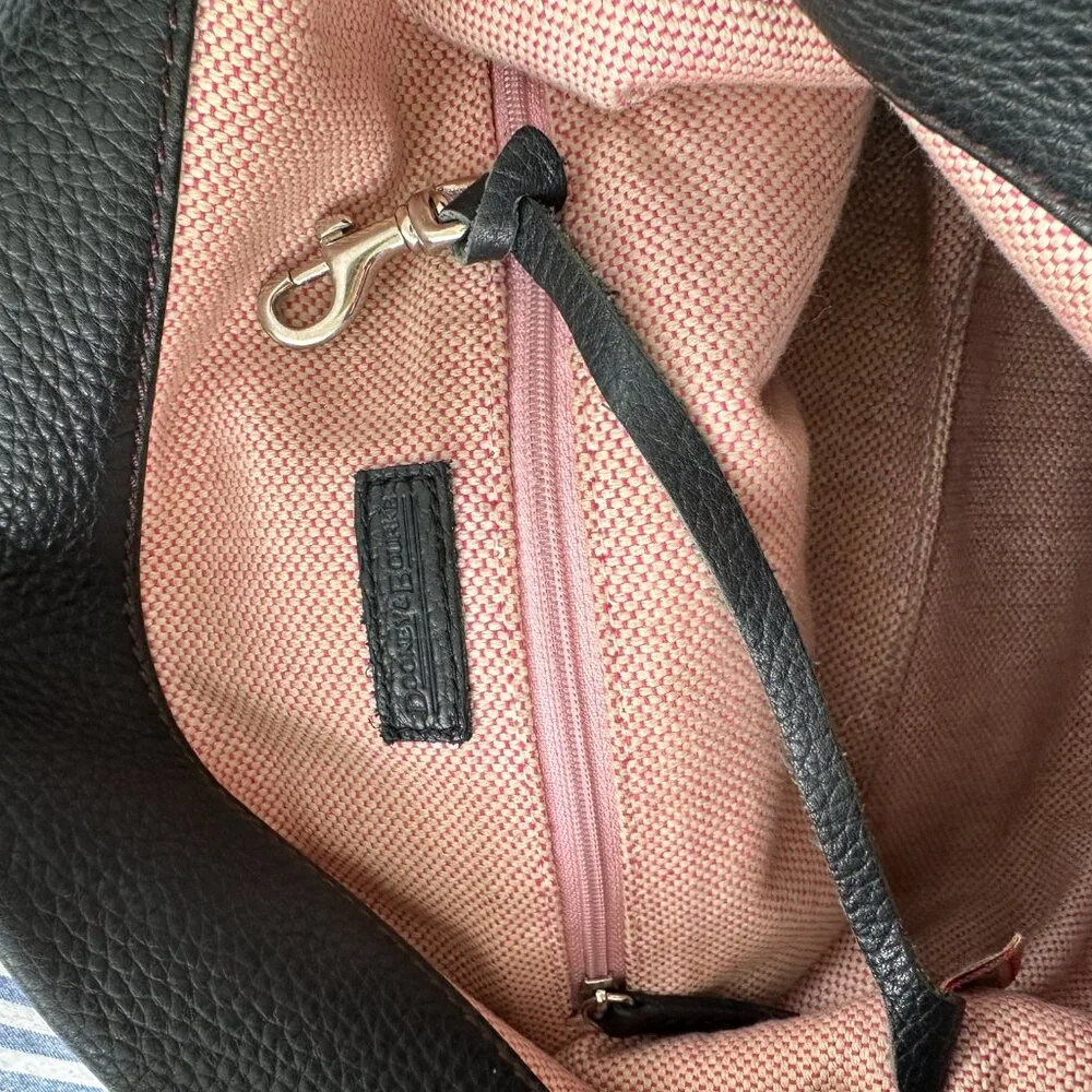 Vintage Dooney and Bourke Pebbled Leather Lock Annalisa Hobo - Picture 13 of 15